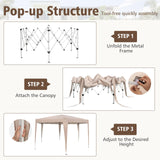 Tangkula 13x11.5 FT Hexagonal Pop Up Canopy with 6 Legs and Carry Bag