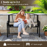 Tangkula 51” Metal Outdoor Garden Bench