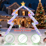 Tangkula 8.8 Feet Christmas Tree-shaped Archway with Top Star