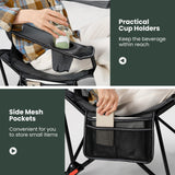 Tangkula 2 in 1 Reclining Camping Chair with Removable Footrest