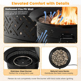 Tangkula Portable Propane Fire Pit 24.5 Inch 58,000 BTU Smokeless Fire Bowl