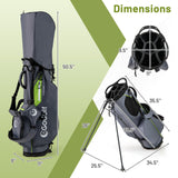 Tangkula Golf Stand Bag with 8 Way Top Dividers