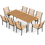Tangkula 9 Pieces Patio Dining Set