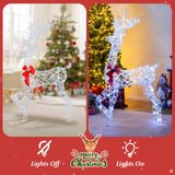Tangkula 5 Feet Pre-Lit Christmas Reindeer with 100 LED Lights