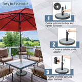 19 Inch Round Umbrella Base - Tangkula