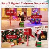 Tangkula Christmas Lighted Mailbox & Penguin