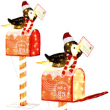 Tangkula 4.8 FT Christmas Lighted Penguin on Mailbox