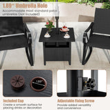 Tangkula Outdoor Table with Hole with 2 Sand Bags