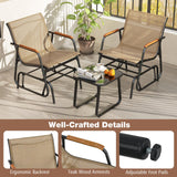 Tangkula 3 Piece Patio Bistro Set
