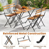 Tangkula 5 Piece Patio Folding Dining Set