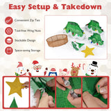 Tangkula Lighted Christmas Tree Outdoor Indoor 3D Mesh Tree with 34 Colorful Strawberry Bulbs