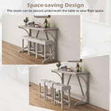 Tangkula 4 Piece Counter Height Dining Set for Living Room