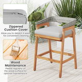 Tangkula Patio Counter Height Bar Stools Set