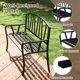 Tangkula 51” Metal Outdoor Garden Bench