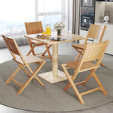 Tangkula 2/4 Pieces Folding Patio Chairs(Slat Back)