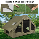 Tangkula 4-6 People Inflatable Tent Easy Setup Glamping Tent for Hiking