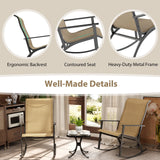 Tangkula 3 Piece Patio Rocker Set with Side Table for Porch