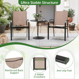 Tangkula Outdoor Dining Chairs Set for Lawn