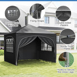 Tangkula 10x10Ft Pop up Canopy with 4 Sidewalls