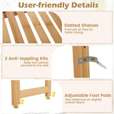 Tangkula 3-Tier Over The Toilet Storage Rack Freestanding Space Saver for Laundry Room