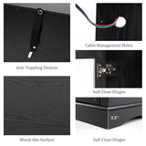 Tangkula Fireplace TV Stand for TVs Up to 65" with LED Light