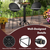 Tangkula Rattan Swivel Barstools Set