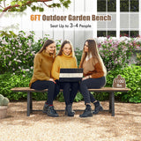 Tangkula 6 FT HDPE Outdoor Bench, Extra Long Patio Picnic Bench for 3-4 People, 1100 lbs Weight Capacity