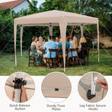 Tangkula 13x11.5 FT Hexagonal Pop Up Canopy with 6 Legs and Carry Bag