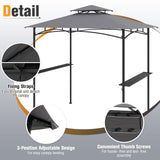 Tangkula 2 Tier Barbecue Gazebo with 2 Shelves