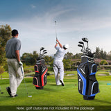 Tangkula Golf Cart Bag with 14 Way Top Dividers, Lightweight Golf Club Cart Bag with 9 Pockets