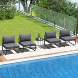 Tangkula Patio Sofa Chairs with Removable Cushions