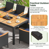 Tangkula 9 PCS Patio Dining Set for 8