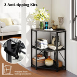 Tangkula Corner Printer Stand with Power Outlet