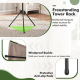 Tangkula 3-Tier Portable and Foldable Drying Rack 70"H with 32 Rods