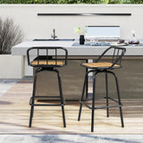 Tangkula 360° Swivel Bar Stool Set of 2