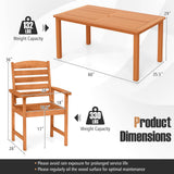 Tangkula 7 Pieces Outdoor Dining Set for 6 for Lawn