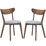 Set of 2 Dining Chairs, Mid-Century Dining Side Chairs - Tangkula