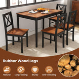 Tangkula 5-Piece Mid-Century Modern Dining Table Set for 4