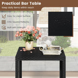 Tangkula 3 Pieces Patio Bar Set for Garden