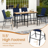 Tangkula Outdoor Bar Stools Set of 2/4 for Backyard Deck Pool