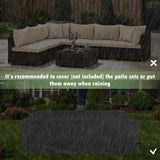 Tangkula 7 Pieces Patio Rattan Furniture Set, Patiojoy Outdoor Conversation Set with Cushions and Tempered Glass Coffee Table