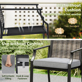Tangkula Patio Bar Stools(w/Armrest)