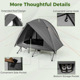 Tangkula 2 Person Portable Off Ground Elevated Camping Tent with Cot