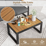 Tangkula 2 Piece Patio Aluminum Furniture Set(Gray)