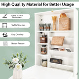 Tangkula Foldable Wall Mounted Desk, Floating Desk with Storage Shelves & Hooks