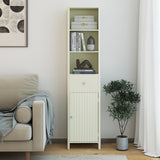 Tangkula 67" Tall Bathroom Cabinet Narrow Floor Cabinet w/Fluted Door