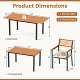 Tangkula 7-Piece Patio Dining Set