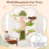 Tangkula Wall-Mounted Cat Tower Cat Wall Shelves Furniture with Bed