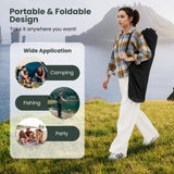 Tangkula 2 in 1 Reclining Camping Chair with Removable Footrest