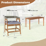 Tangkula 5 Piece Patio Dining Set for 4